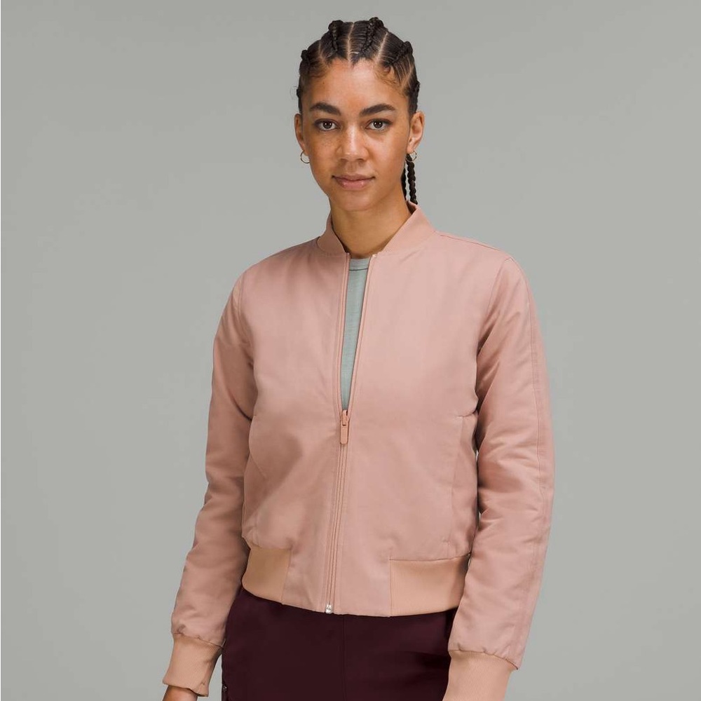 Lululemon Non Stop Bomber Jacket in Pink Clay (size 4) NWT